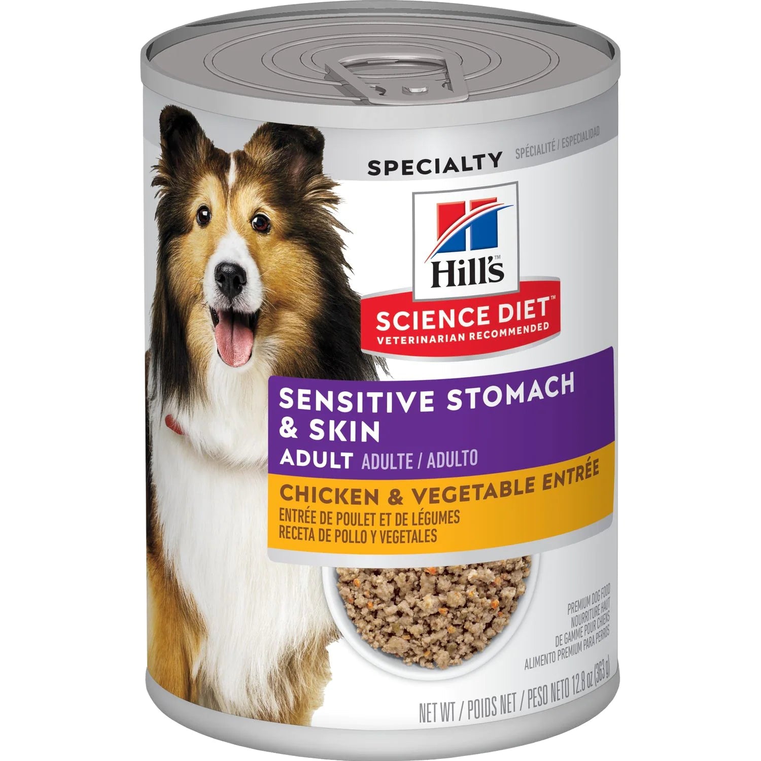 Adult Sensitive Stomach & Skin Chicken & Vegetable Entrée - Wet Dog Food - Hill's Science Diet