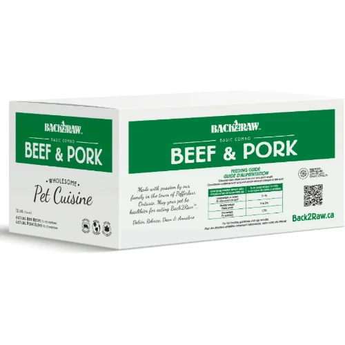 Basic Beef & Pork Combo 12LB - Frozen Raw Food - Back2Raw