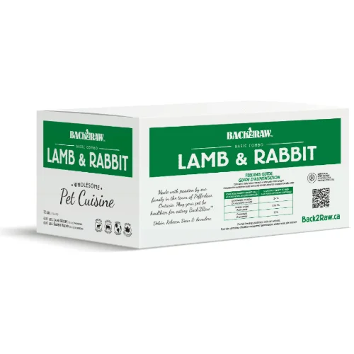 Basic Lamb & Rabbit Combo 12LB - Frozen Raw Food - Back2Raw