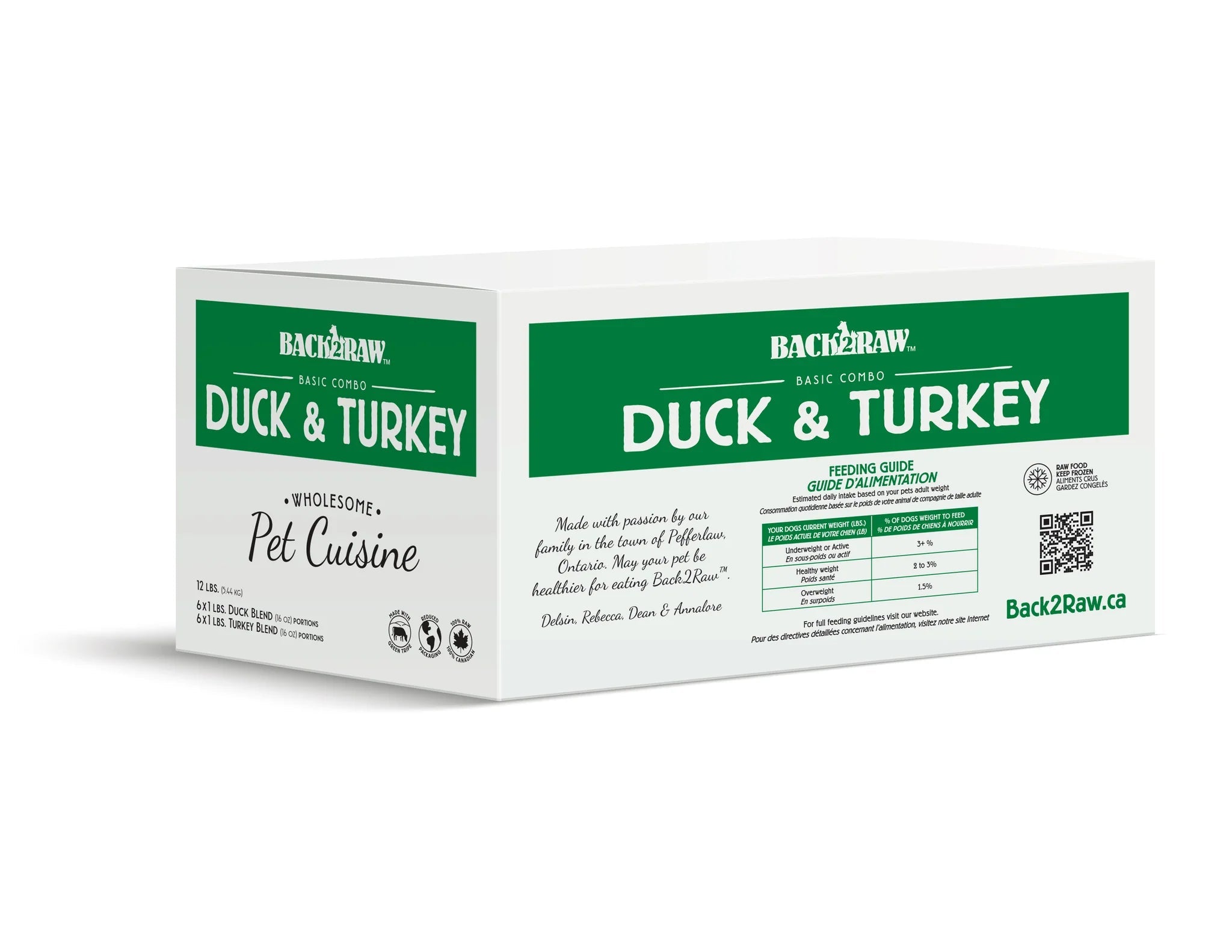 Basic Turkey & Duck Combo 12LB - Frozen Raw Food - Back2Raw