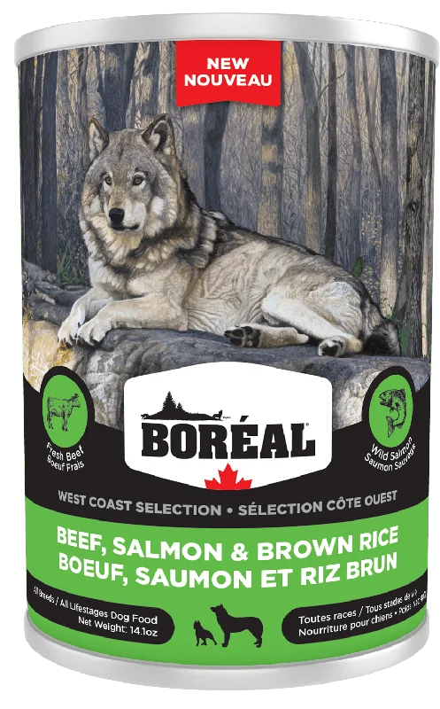 Boreal West Coast Selection Dog - Beef, Salmon & Brown Rice 400g - Wet Dog Food - BORÉAL