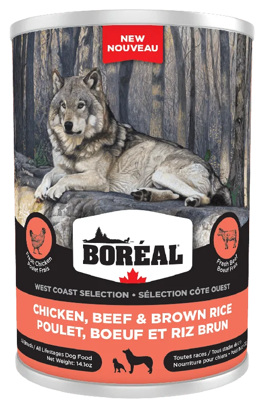 Boreal West Coast Selection Dog - Chicken, Beef & Brown Rice 400g - Wet Dog Food - BORÉAL