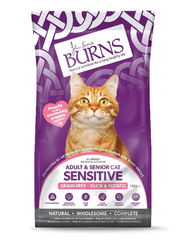 Burns Sensitive Cat GF Duck & Pot