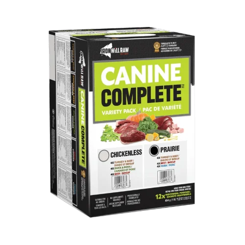 Canine Complete Prairie Variety Pack 12LB - Iron Will Raw