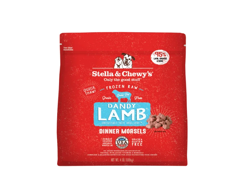 Dandy Lamb Dinner Morsels - Frozen Raw Dog Food - Stella & Chewy's