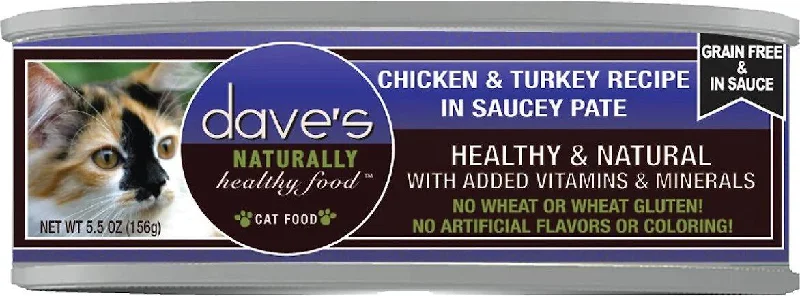 Dave's Cat GF Saucy Chicken & Turkey 5.5oz