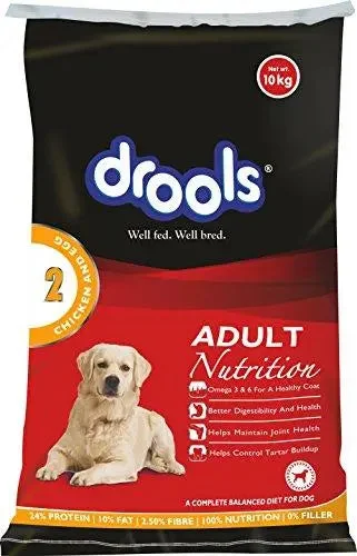 Drools Chicken and Egg Adult Dog Food, 10kg +1kg free