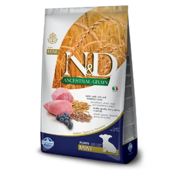 Farmina N&D Natural & Delicious Low Grain Mini Puppy Lamb & Blueberry Dry Dog Food