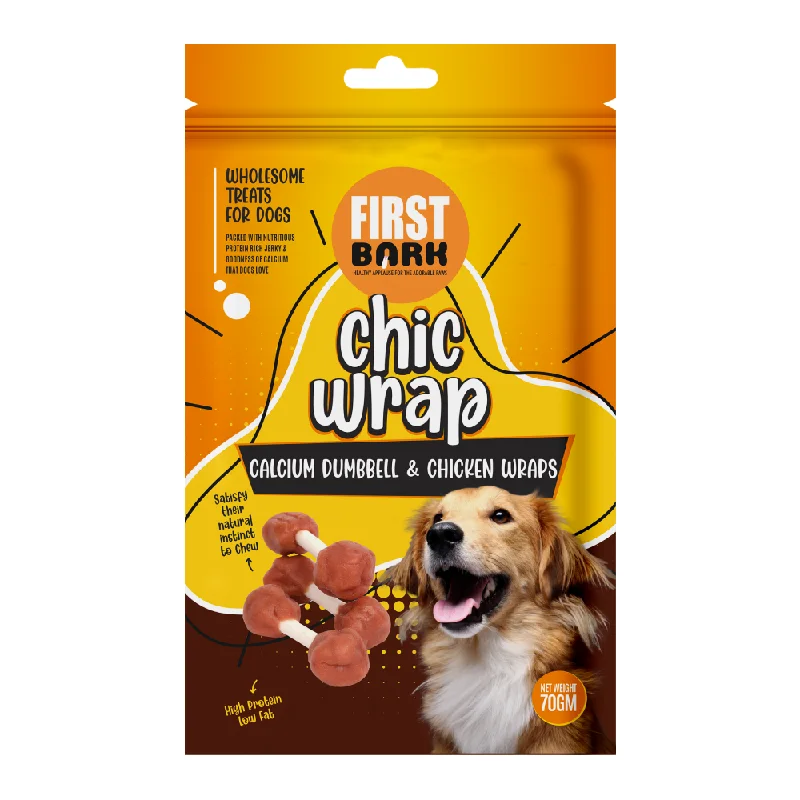 First Bark Calcium Dumbbell & Chicken Wrap Dog Treats