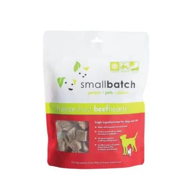 Freeze Dried Beef Hearts 3.5oz - Freeze Dried Dog Treats - smallbatch