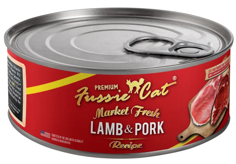 Fussie Cat Market Fresh Canned Cat Food Lamb & Pork 5.5oz