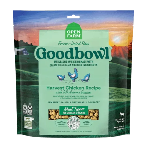 Goodbowl Harvest Chicken Recipe - Freeze Dried Raw Topper - Open Farm