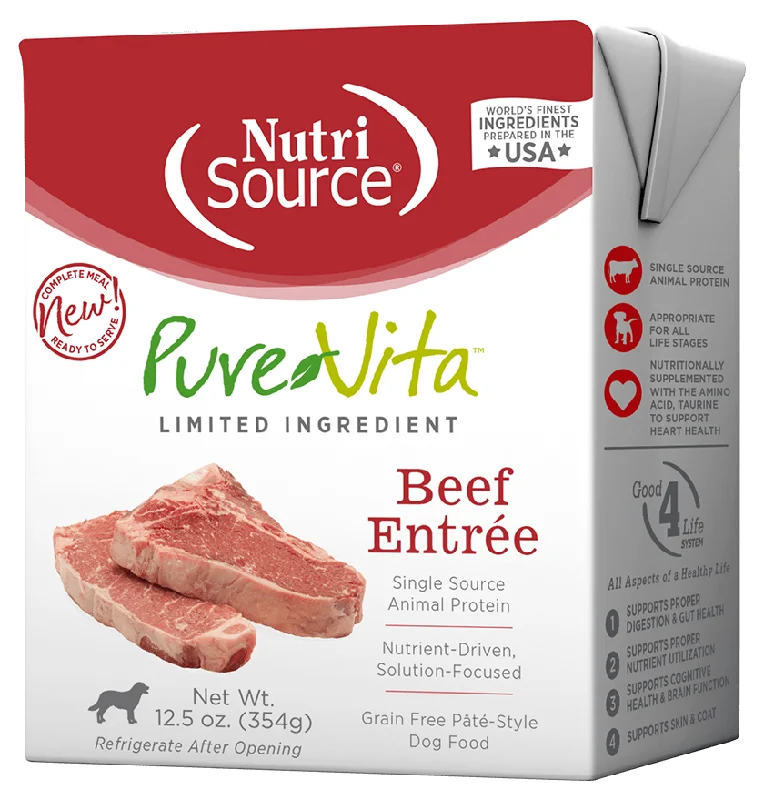 Grain Free Beef Entrée - Wet Dog Food - NutriSource