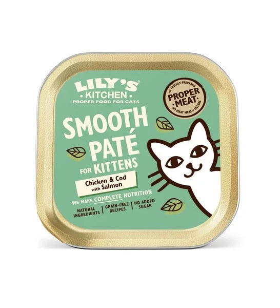 Lily's Kitchen Chicken Cod & Salmon Paté Kitten Wet Food (85g)