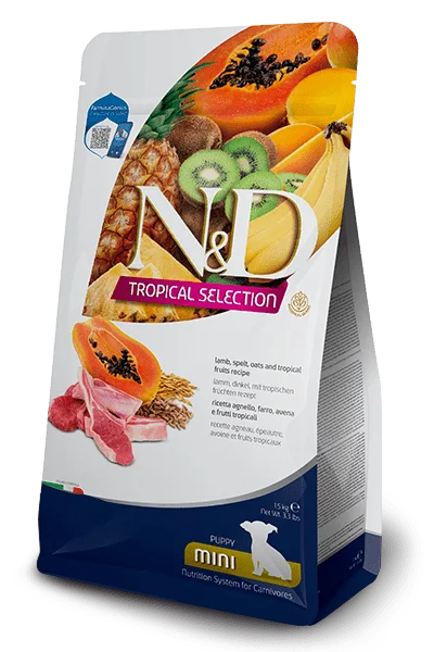 Natural & Delicious Lamb, Spelt, Oats And Tropical Fruits Puppy Mini - Natural & Delicious Tropical - Dry Dog Food - Farmina