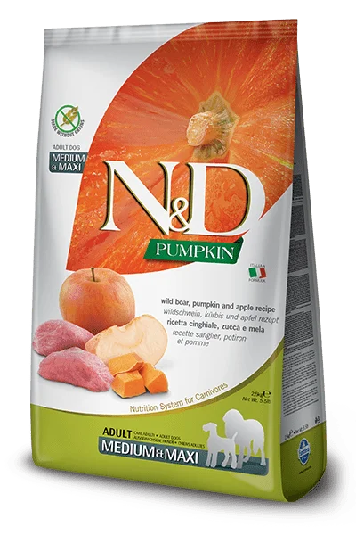 Natural & Delicious Pumpkin Boar And Apple Adult Medium & Maxi - Dry Dog Food - Farmina