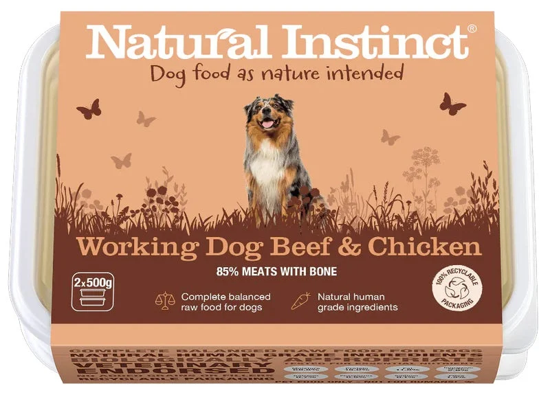 Natural Instinct Working Dog Beef Twin Pack 2 X 500g