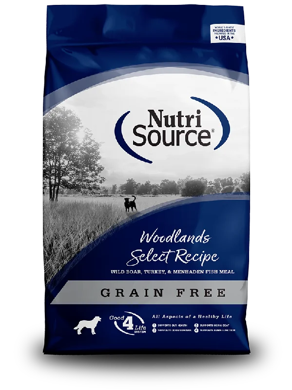 NutriSource Dog Grain Free Woodlands Select Boar/Turkey/Fish Recipe