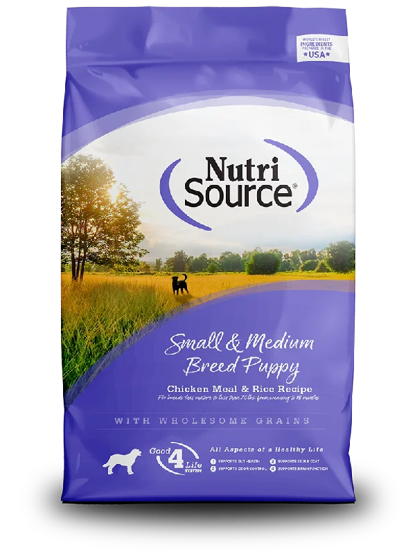 NutriSource Dog Small/Medium Breed Puppy Chicken & Rice Formula