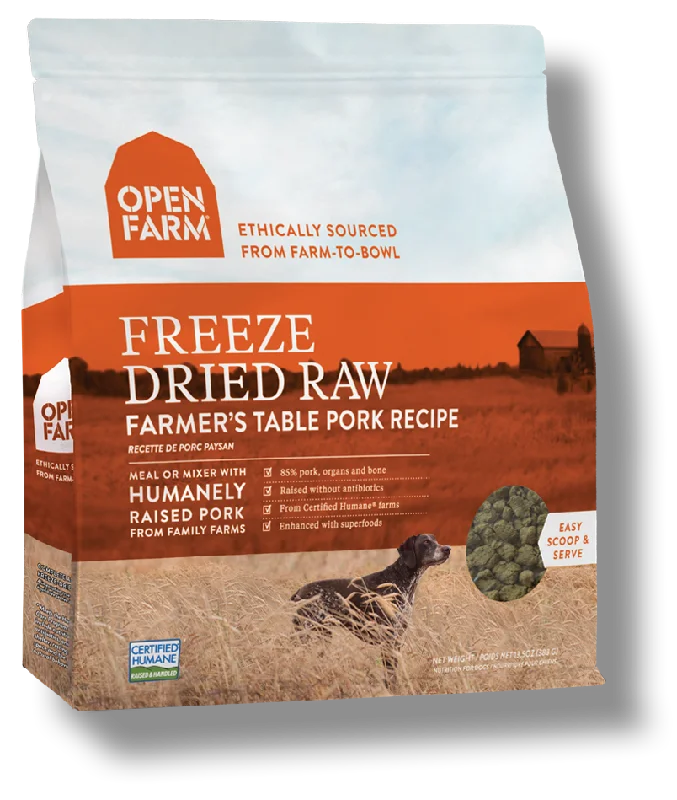 Open Farm Farmer's Table Pork Freeze-Dried Raw Dog Food