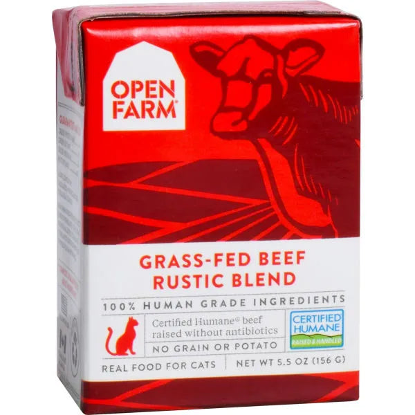 Open Farm Wet Cat Food - Grass-Fed Beef Rustic Blend