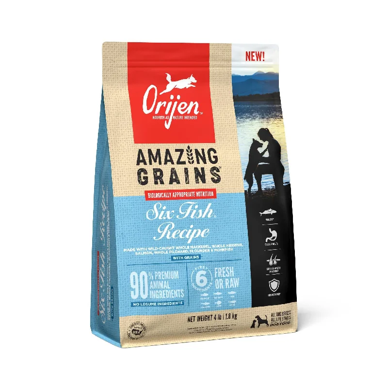 Orijen Amazing Grains Six Fish Recipe Dry Dog Food