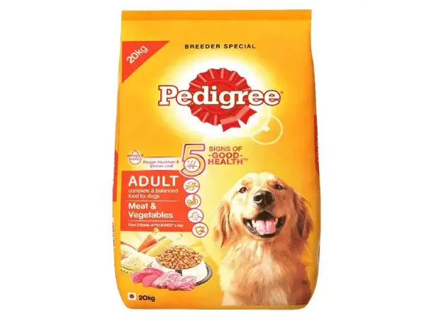 Pedigree Dry Dog Food, Meat & Vegetables for Adult Dogs – 20 kg