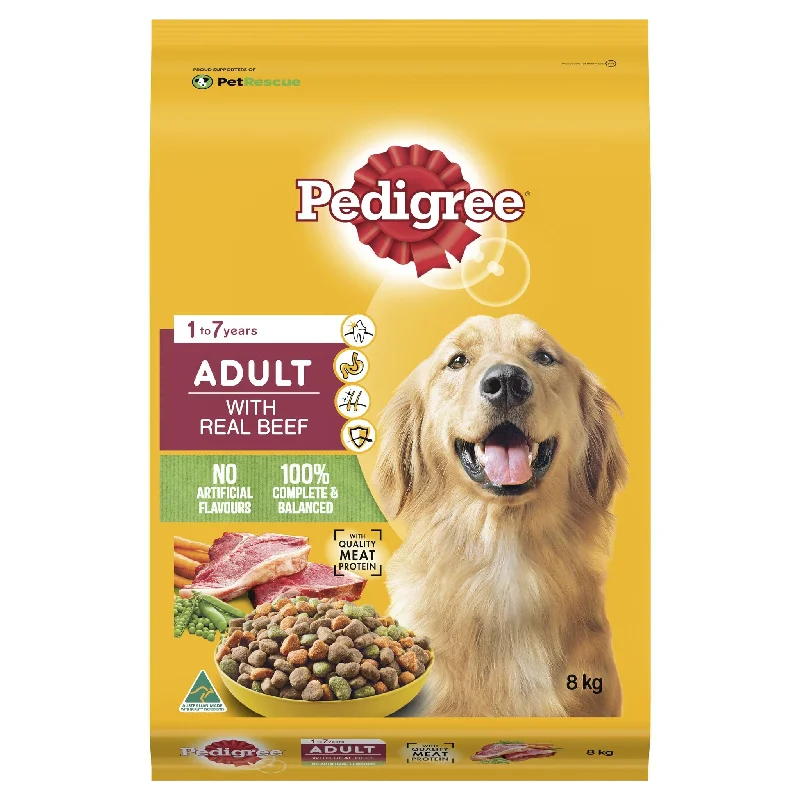 Pedigree Meaty Bites Dog Adult Dry Food Beef 8kg