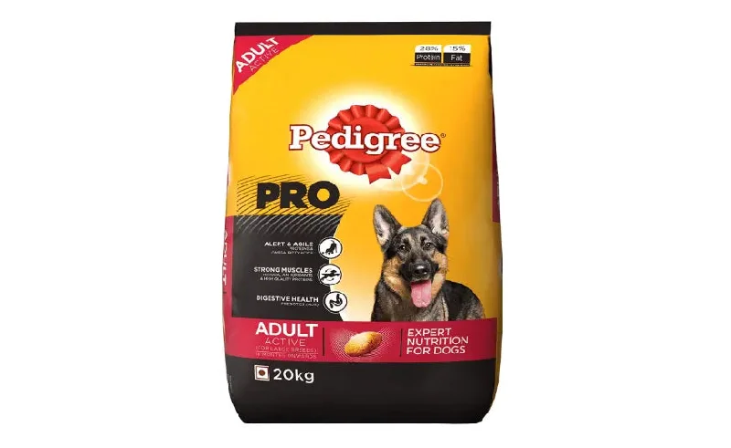 Pedigree Pro Expert Nutrition Dry Food for Active Adult Dogs, 20 kg