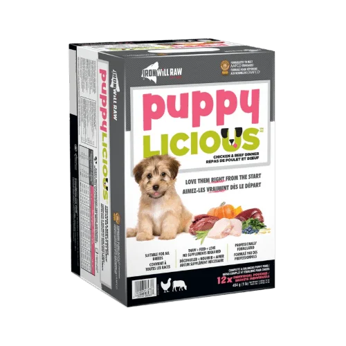 Puppylicious Chicken & Beef 12/1 lb - Frozen Raw Dog Food - Iron Will Raw