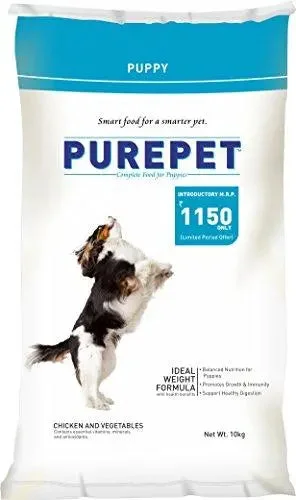 Purepet Chicken & Vegetables Puppy Dog Food, 10kg