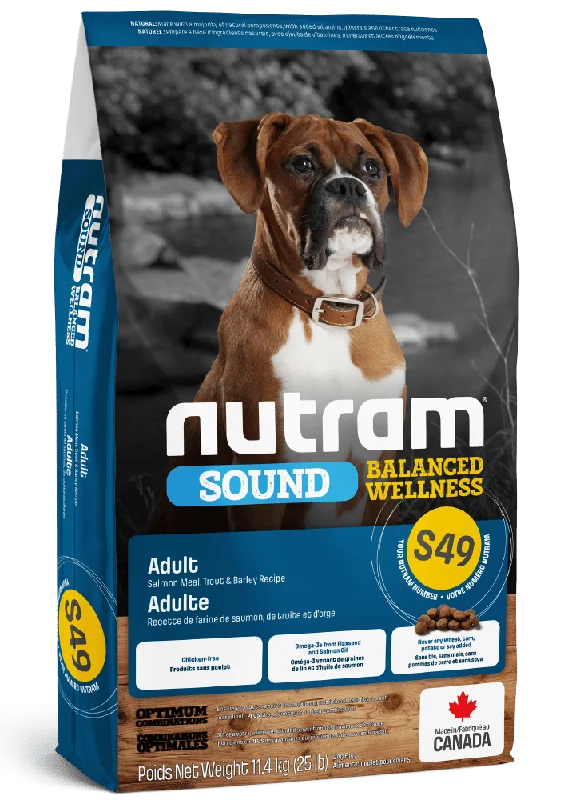 S49 Nutram Sound Balanced Wellness Adult Salmon Meal, Trout & Barley Recipe - Dry Dog Food - Nutram