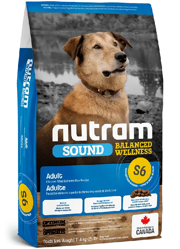 S6 Sound Balanced Wellness Adult ,Chicken Meal and Brown Rice Recipe - Dry Dog Food - Nutram