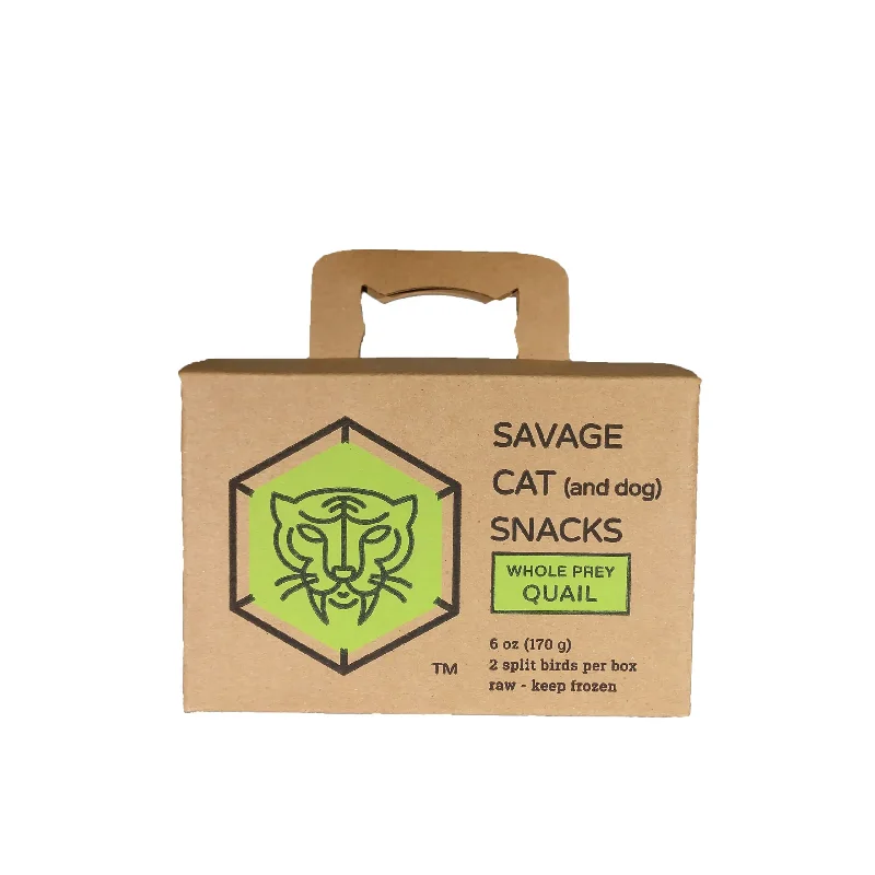 Savage Cat Raw Whole Quail 2pk