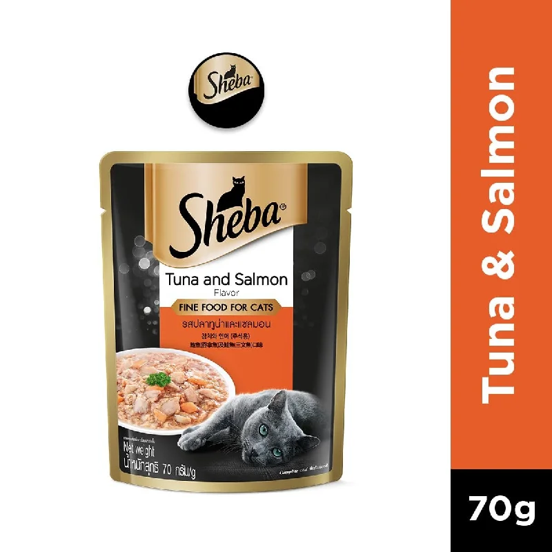 Sheba Tuna With Salmon In Jelly Pouch 70g