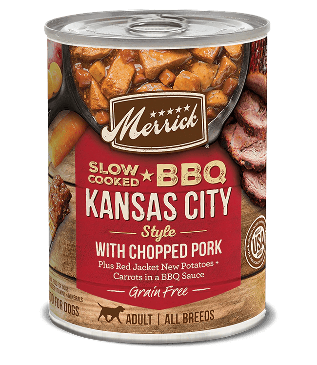 Slow-Cooked BBQ Kansas City Style with Chopped Pork - Wet Dog Food