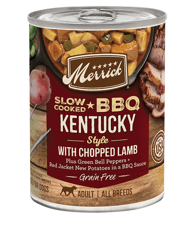 Slow-Cooked BBQ Kentucky Style with Chopped Lamb - Wet Dog Food