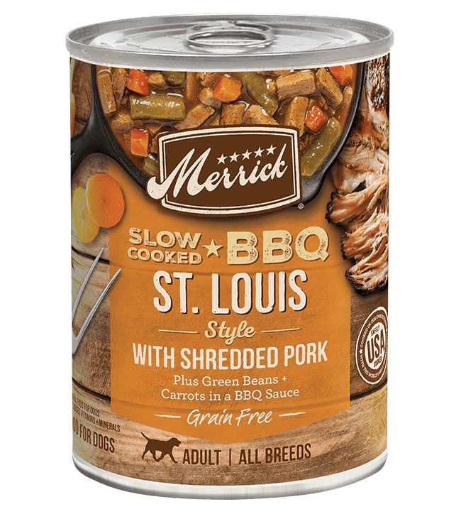 Slow-Cooked BBQ St. Louis Style with Shredded Pork - Wet Dog Food