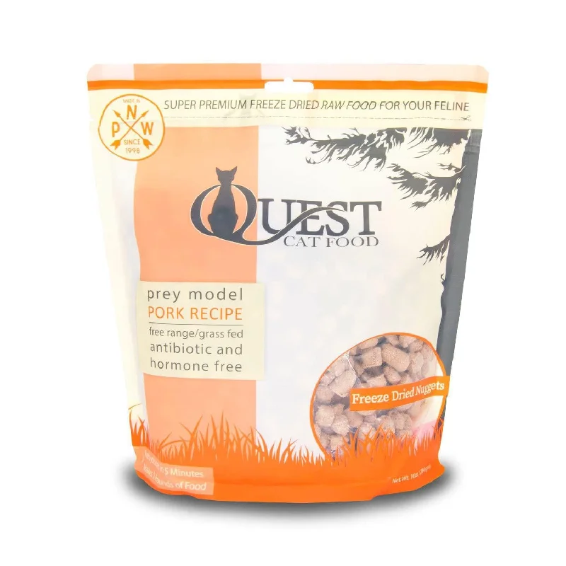 Steves Real Food Cat Pork Quest Freeze Dried Nuggets 10oz