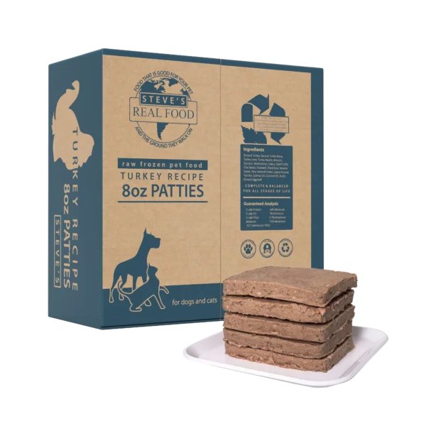 Steves Real Food Turkey Frozen Patties Dog/Cat