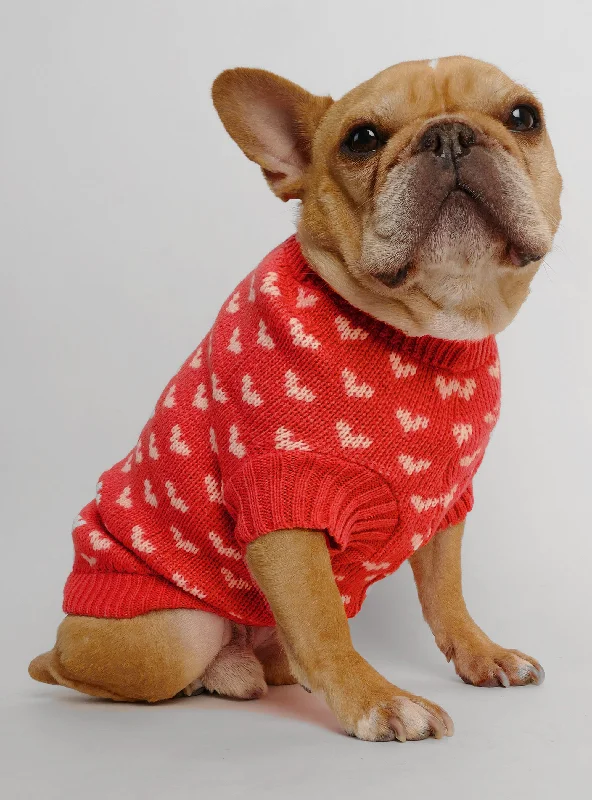 Happy Hearts Dog Sweater